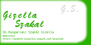 gizella szakal business card